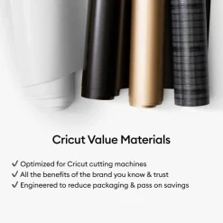 Cricut Permanent Matte Value Vinyl for Decals, 12 in x 35 ft