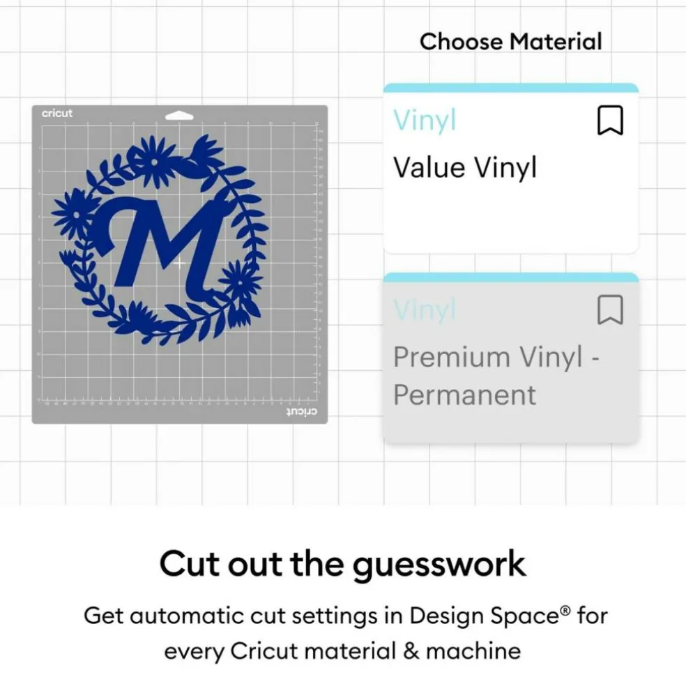 Cricut Permanent Matte Value Vinyl for Decals, 12 in x 35 ft
