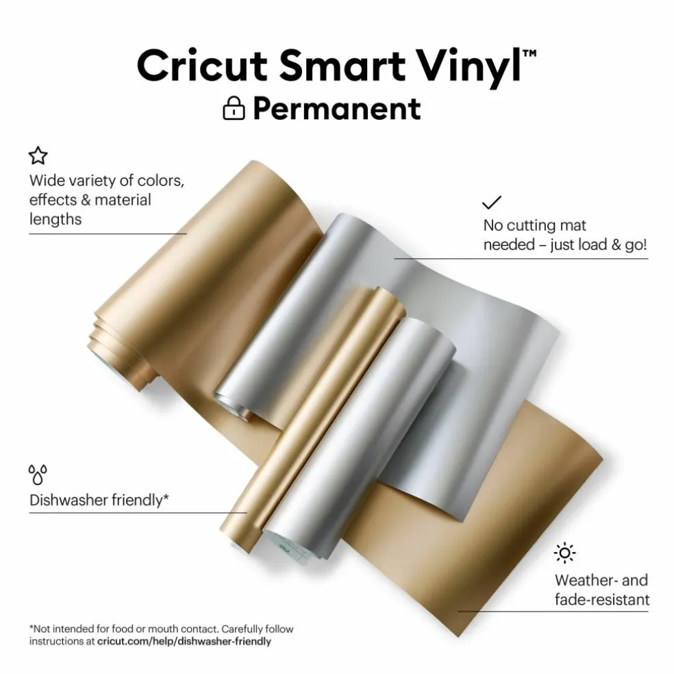 Cricut® Permanent Smart Vinyl™ Matte Metallic 12ft. Value Roll