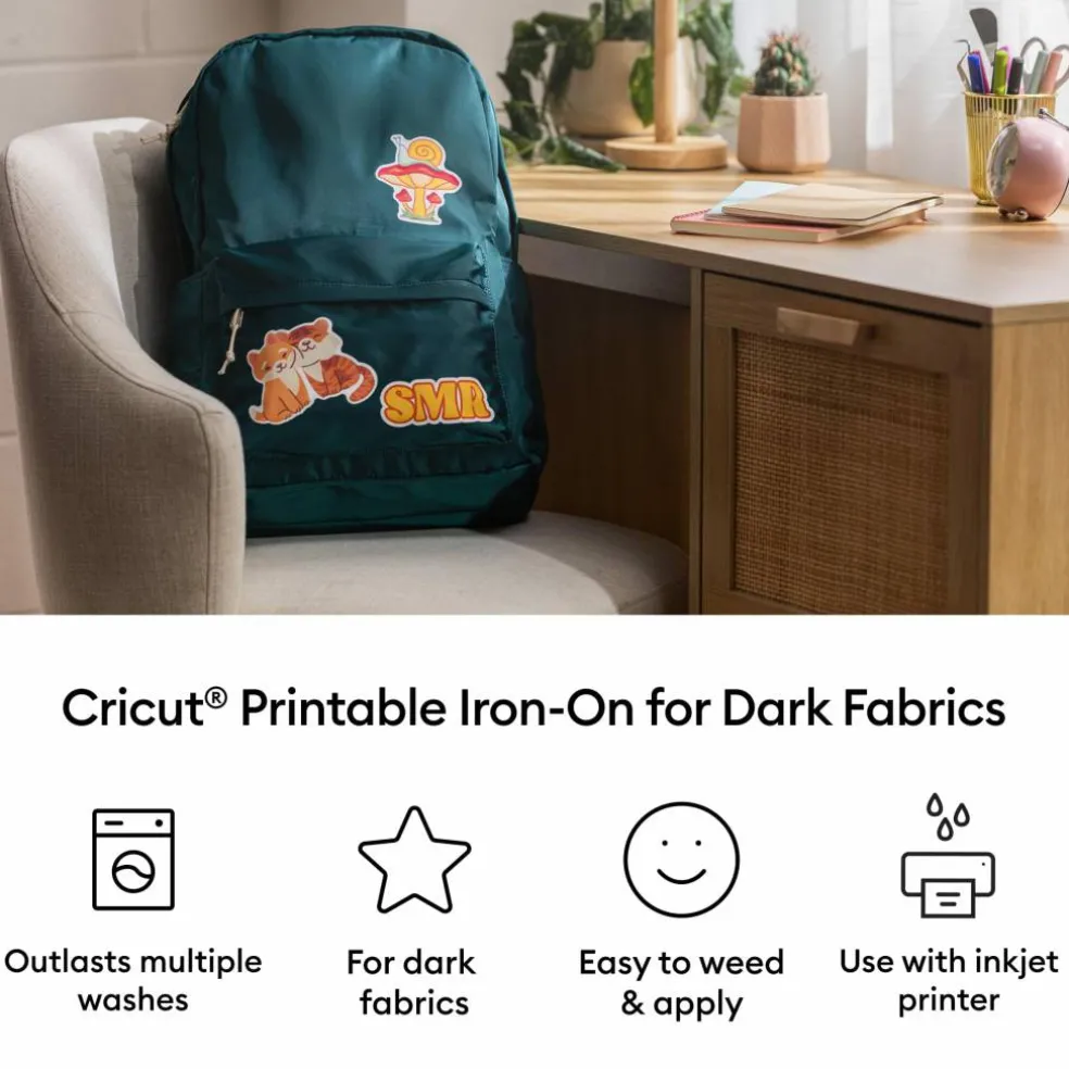 Cricut® Printable Iron-On for Dark Fabrics, 6 Sheets
