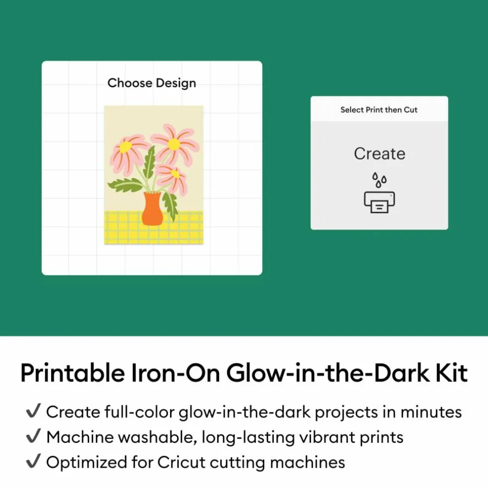 Cricut® Printable Iron-On Glow-in-the-Dark Kit