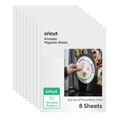 Cricut Printable Magnet Sheets, 8.5 in x 11 in, 8 ct