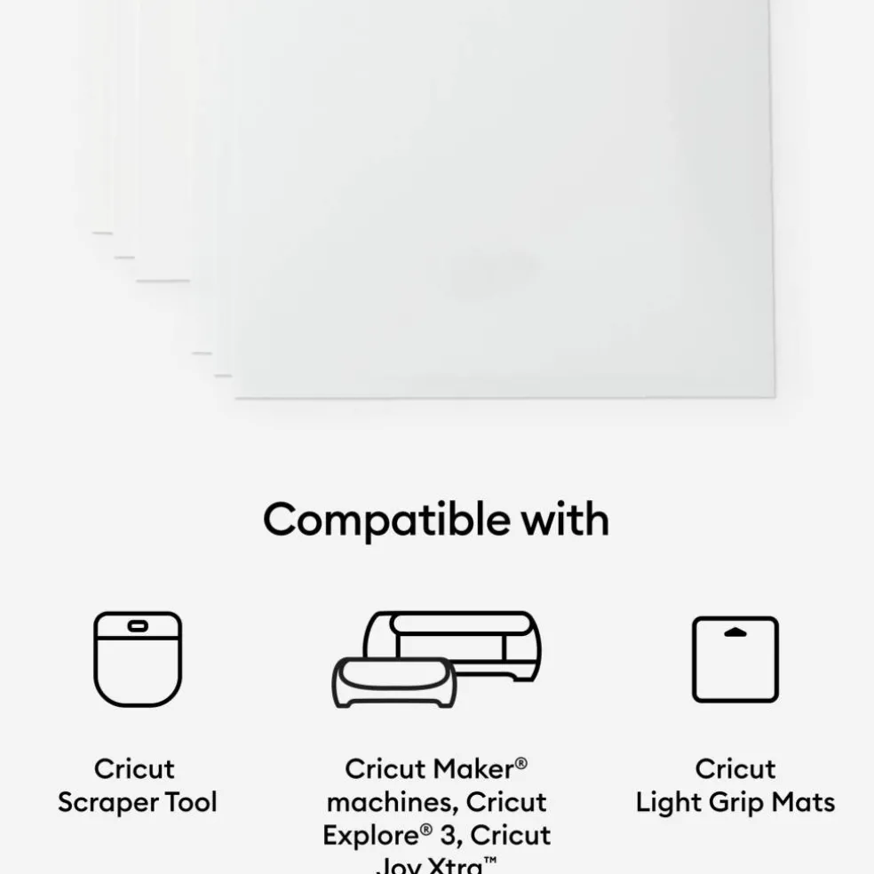 Cricut® Printable White US Letter Waterproof Holographic Sticker Set, 5ct.