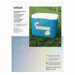 Cricut® Printable White US Letter Waterproof Holographic Sticker Set, 5ct.