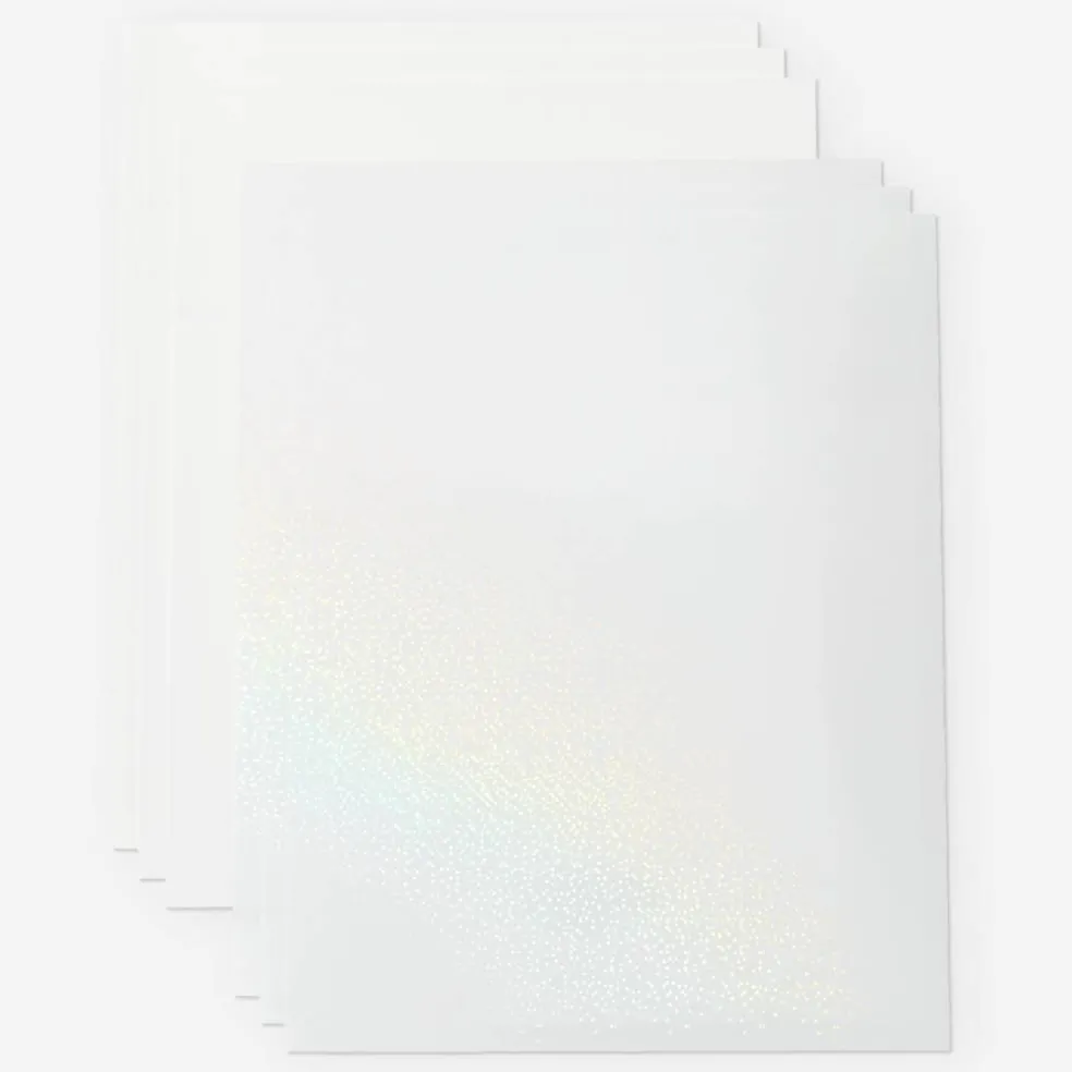 Cricut® Printable White US Letter Waterproof Holographic Sticker Set, 5ct.