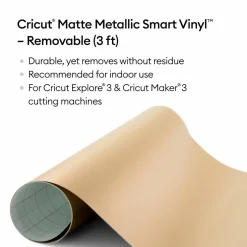 Cricut® Removable Matte Metallic Smart Vinyl™