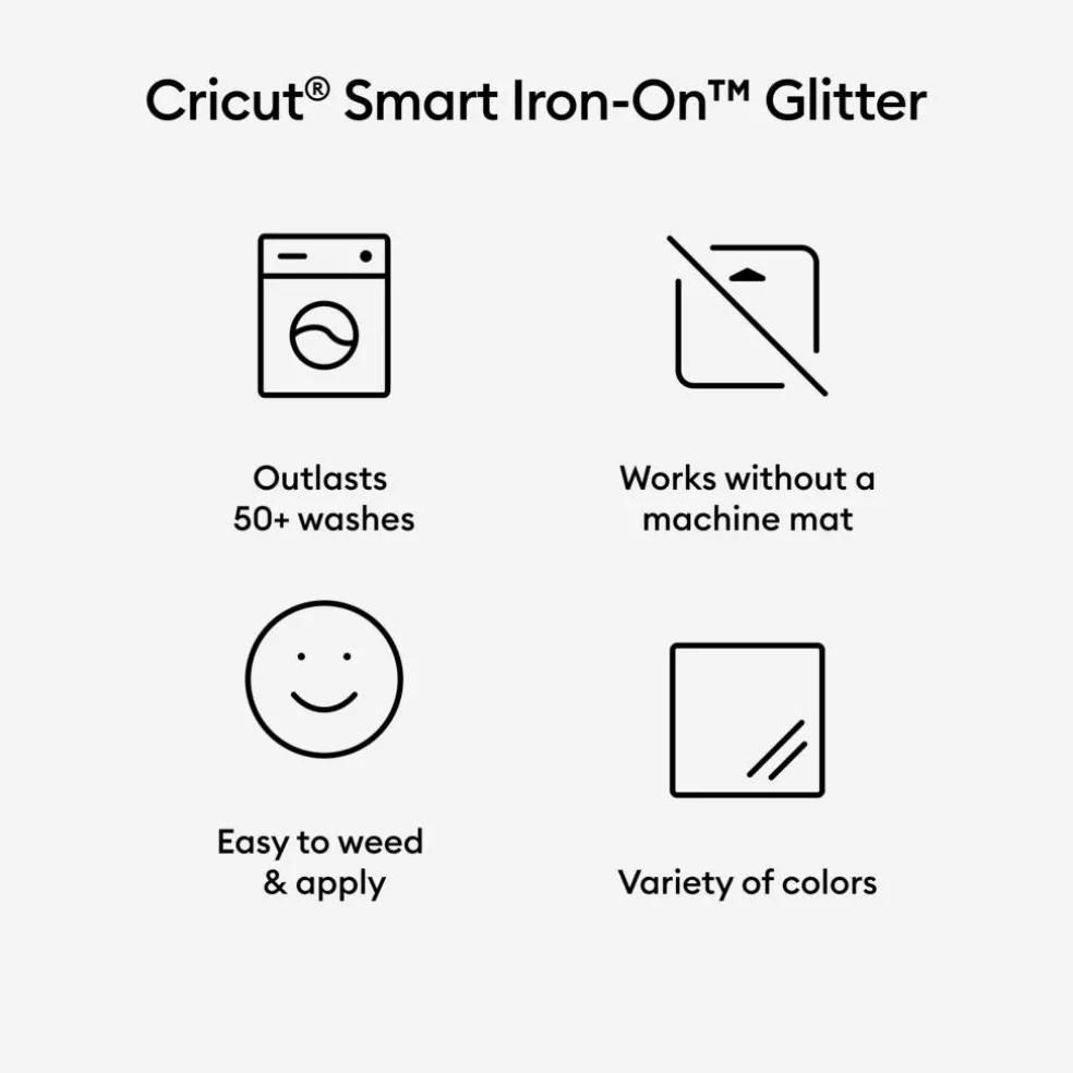 Cricut® Smart Iron-On™ Glitter, 25" x 12ft.