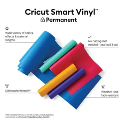 Cricut Smart Permanent Value Vinyl Roll, 13 in x 5 ft, Red