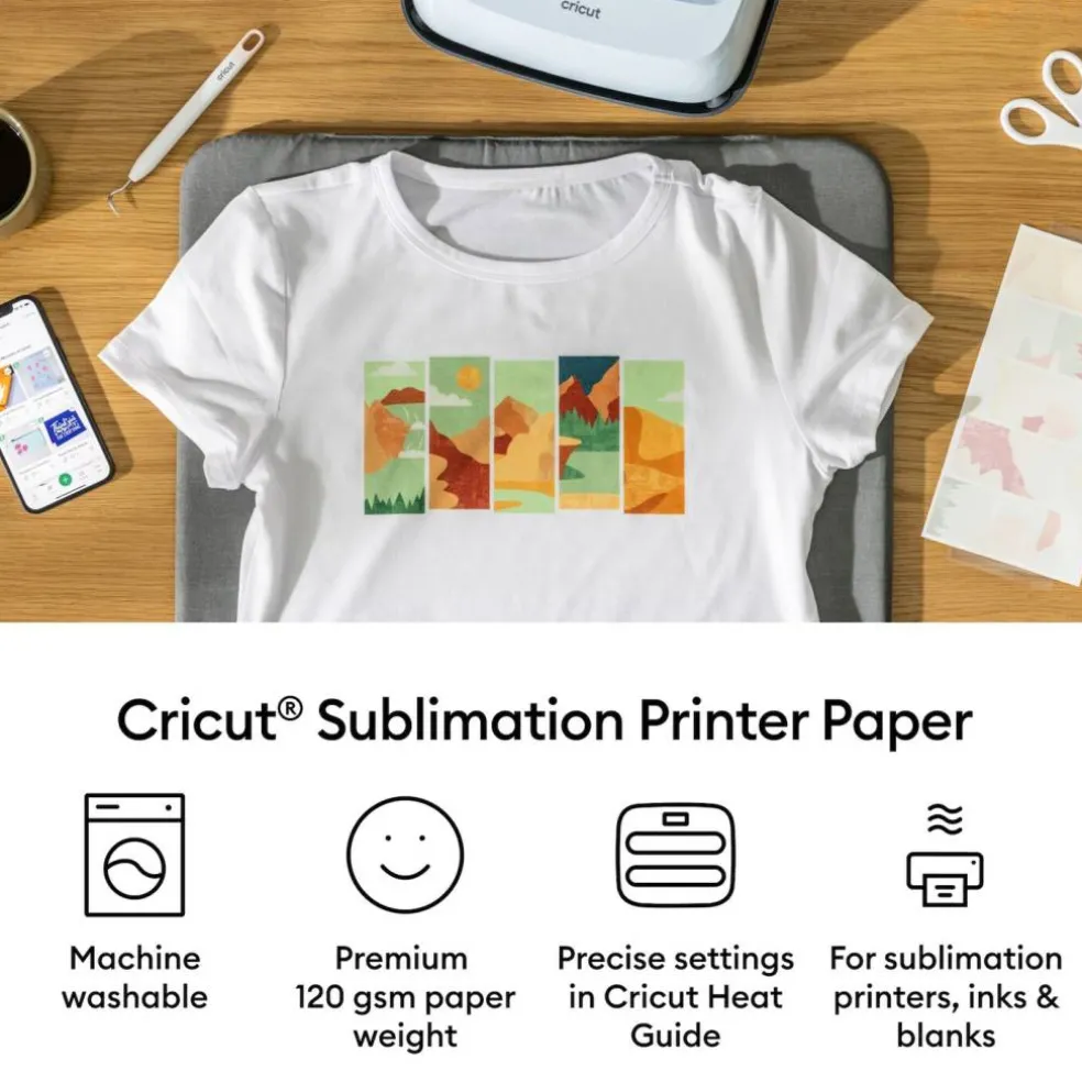 Cricut Sublimation Printer Paper, 8.5 in x 11 in, 100 ct
