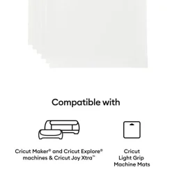 Cricut Transparent Printable Vinyl Sheets, 8.5 in x 11 in, 40 ct