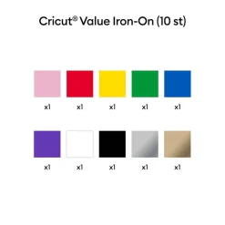 Cricut Value Rainbow Iron-On Rolls, 12 in x 3 ft, 10 ct