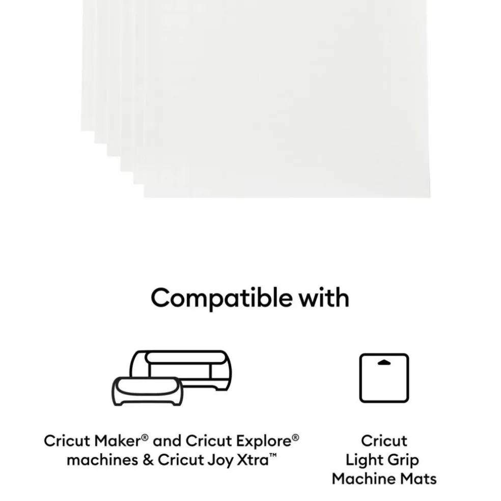 Cricut White Printable Vinyl Sheets, 8.5 in x 11 in, 25 ct