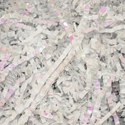 Crinkle Cut Paper Shred Filler (1/2 LB) - Diamond White for Gift Wrapping & Basket Filling | MagicWater Supply