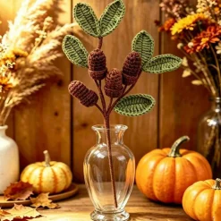 13" Crochet Acorn & Leaf Pick by Ashland®
