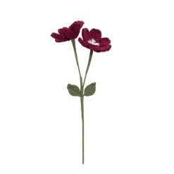 13" Crochet Burgundy Flower Pick by Ashland®