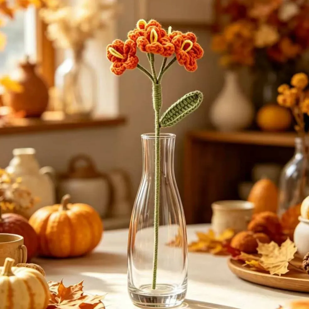 13" Crochet Hydrangea Stem by Ashland®