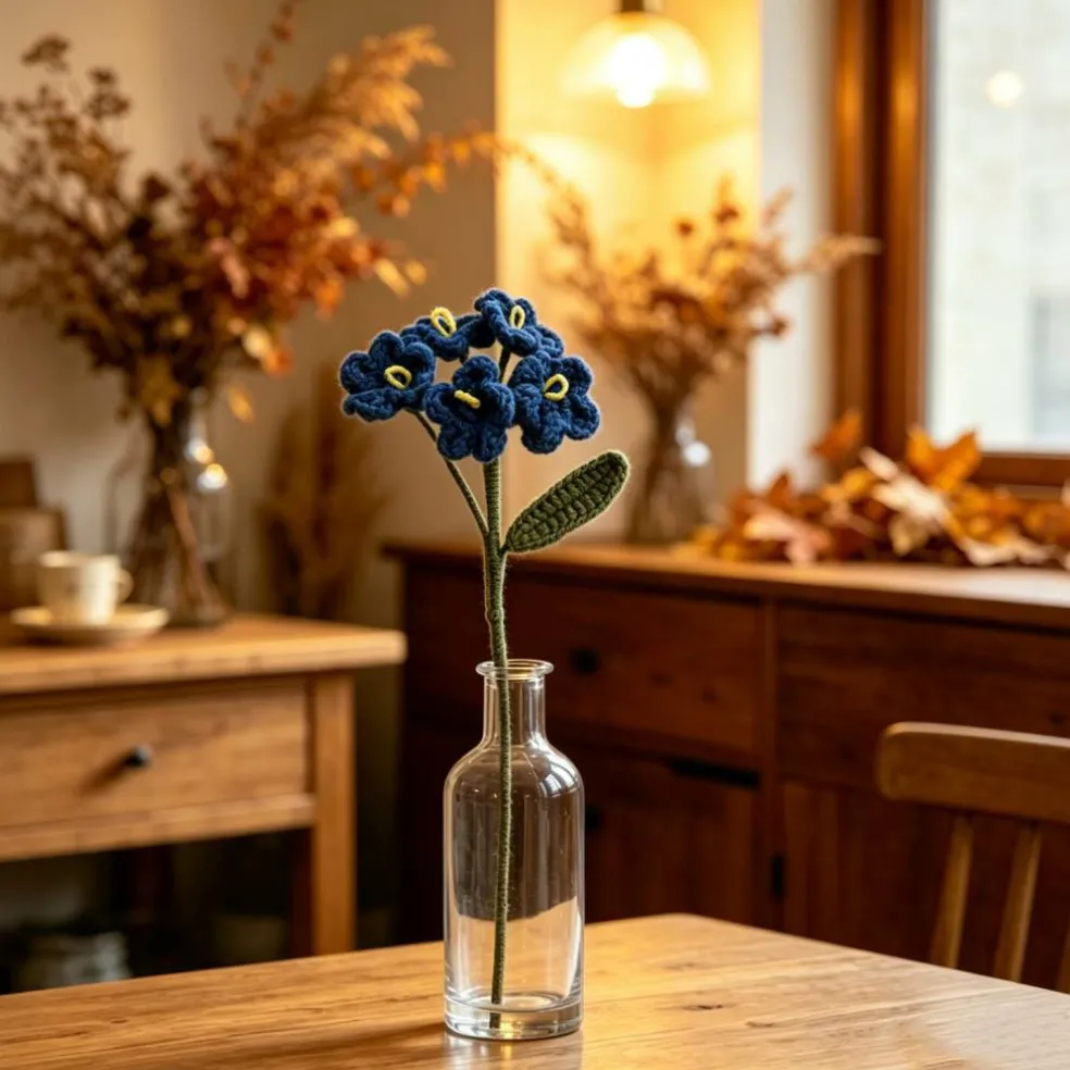 13" Crochet Hydrangea Stem by Ashland®
