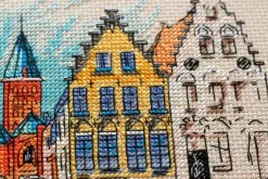 Cross-stitch kit Colored town-1