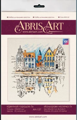 Cross-stitch kit Colored town-1