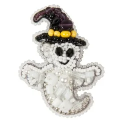 Crystal Art Beadwork Kit For Creating Broоch Ghost