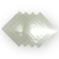 Crystal Clear COE 96 Fusible Glass Sheets / Mosaic Squares - 4 Pack