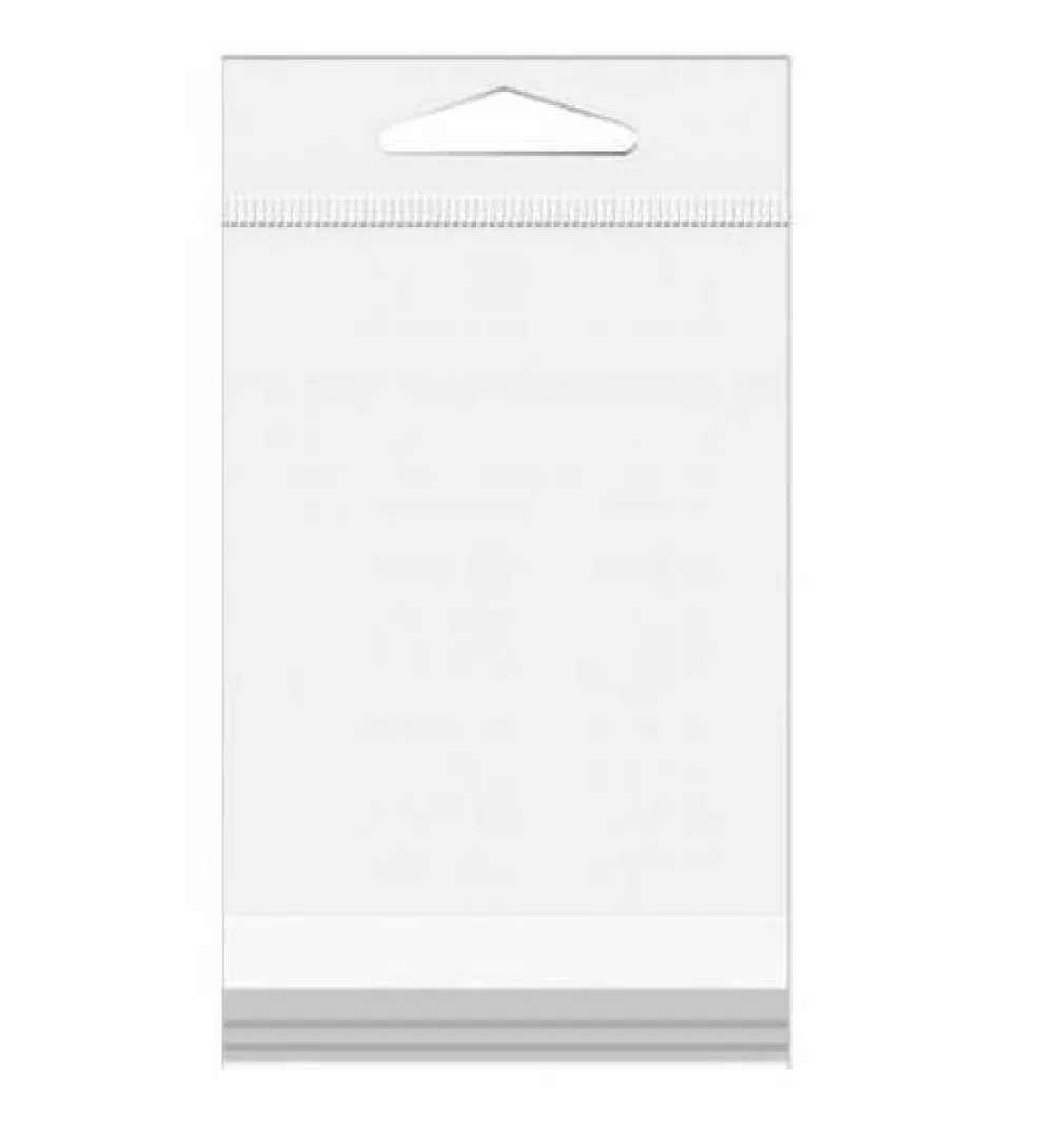 Crystal Clear Hanging Bags 3" x 4" + Flap 500 pack J5