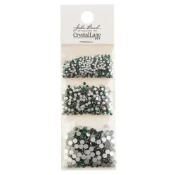 Crystal Lane DIY Assorted Glass Round Flatback Rhinestones Combo