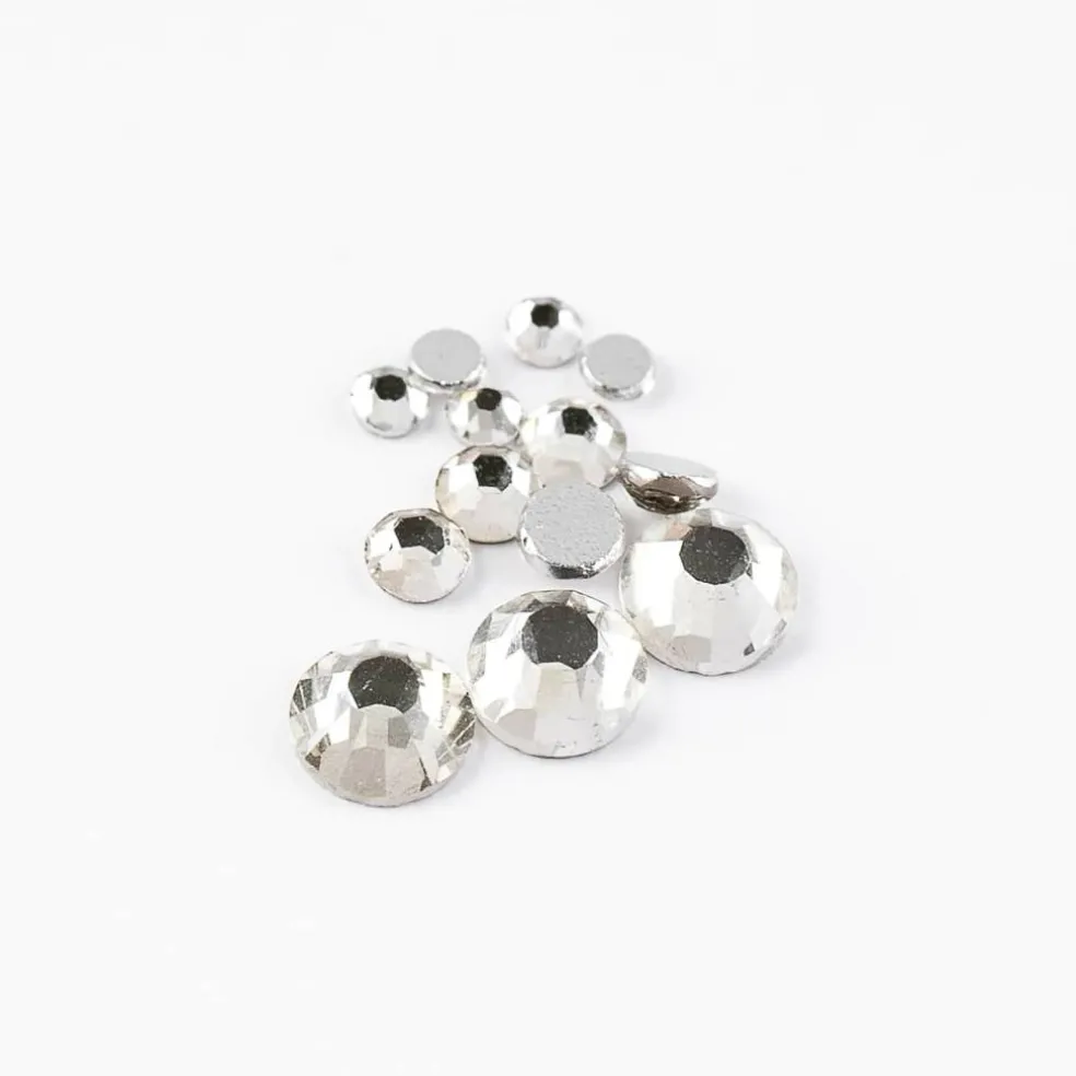 Crystal Lane DIY Assorted Glass Round Flatback Rhinestones Combo