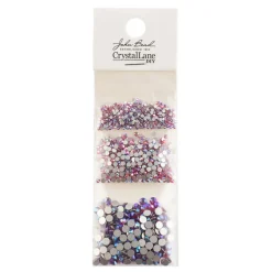 Crystal Lane DIY Assorted Glass Round Flatback Rhinestones Combo