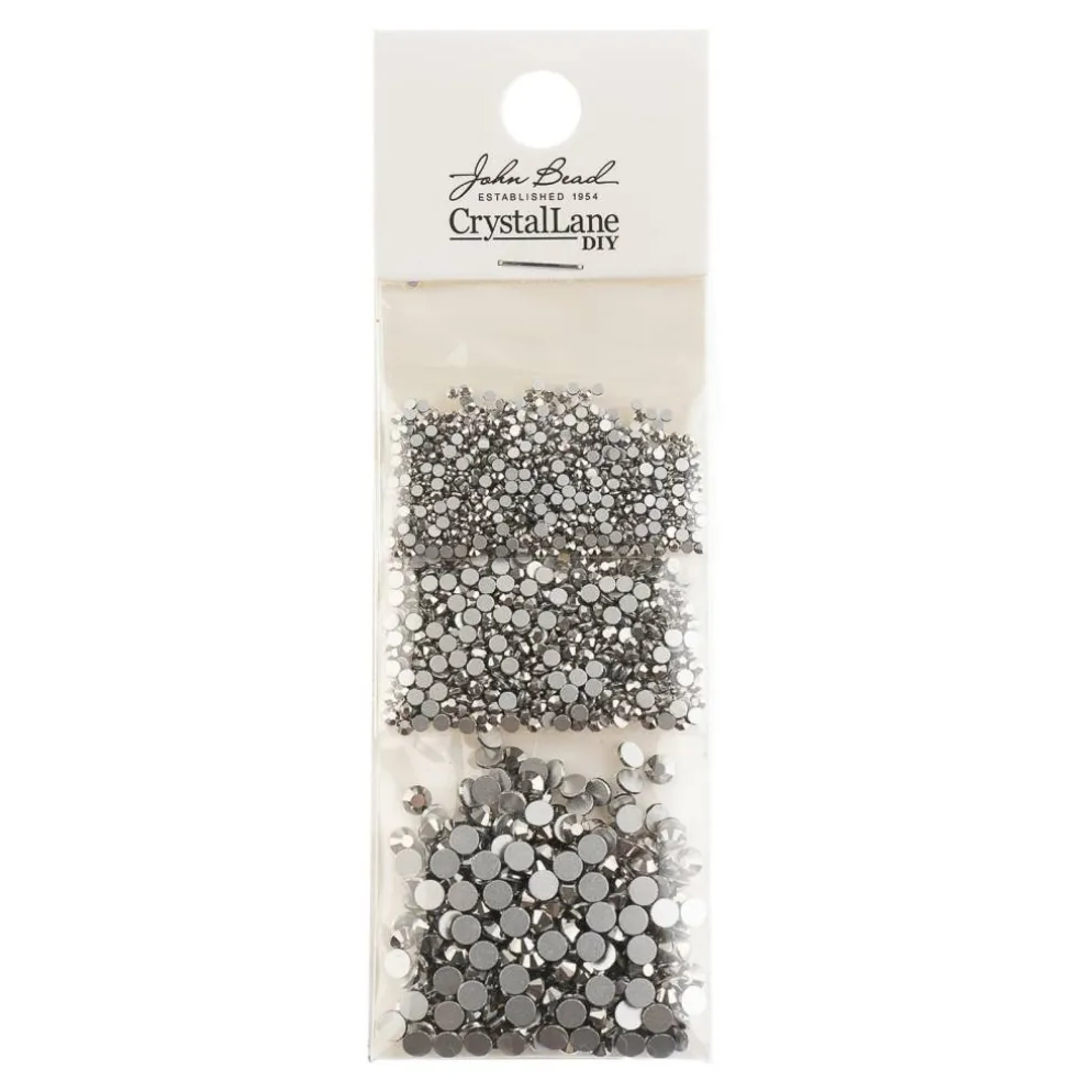 Crystal Lane DIY Assorted Glass Round Flatback Rhinestones Combo