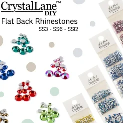Crystal Lane DIY Assorted Glass Round Flatback Rhinestones Combo