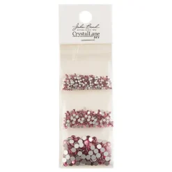 Crystal Lane DIY Assorted Glass Round Flatback Rhinestones Combo