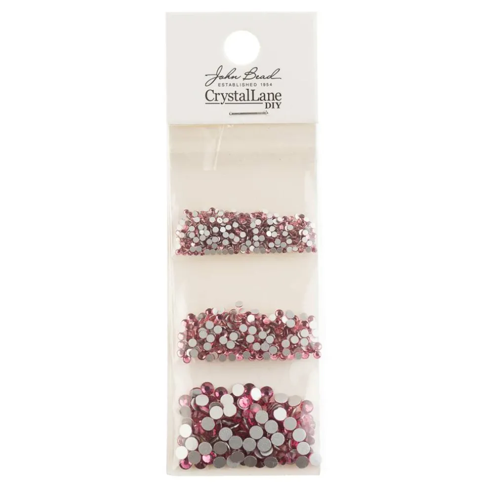 Crystal Lane DIY Assorted Glass Round Flatback Rhinestones Combo