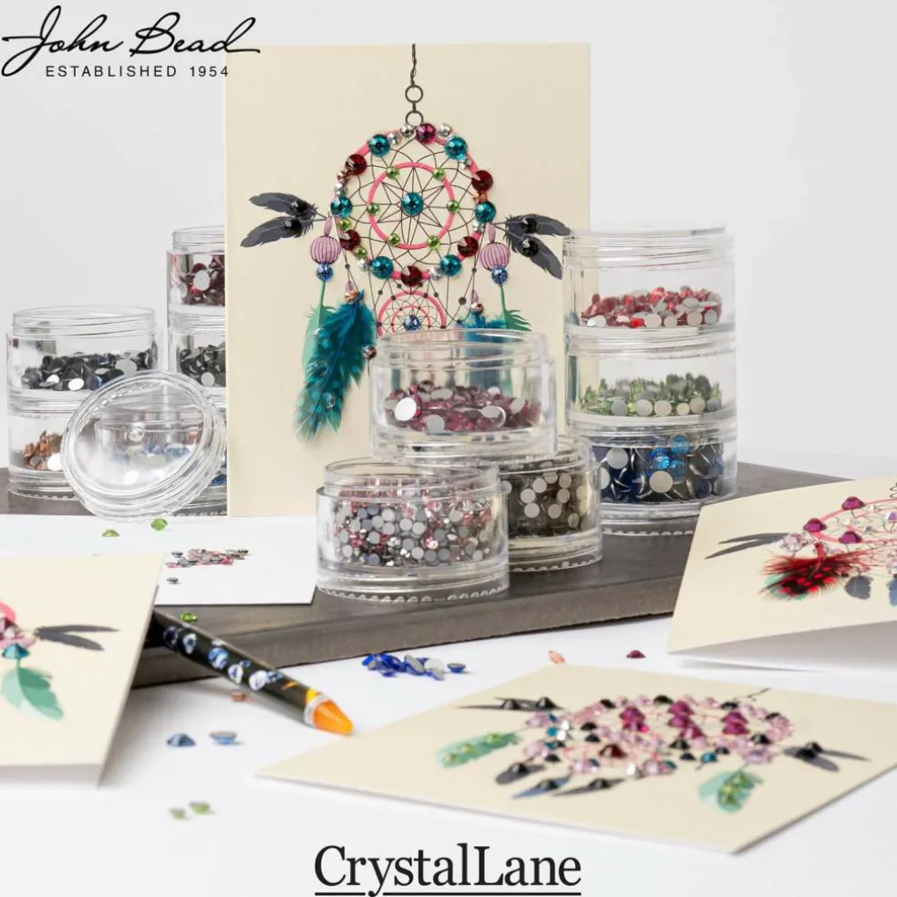 Crystal Lane DIY Assorted Glass Round Flatback Rhinestones Combo