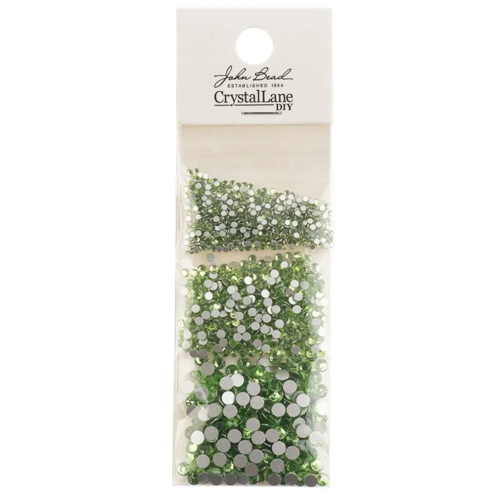 Crystal Lane DIY Assorted Glass Round Flatback Rhinestones Combo