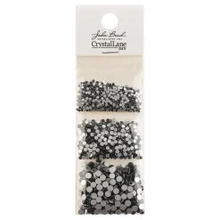 Crystal Lane DIY Assorted Glass Round Flatback Rhinestones Combo
