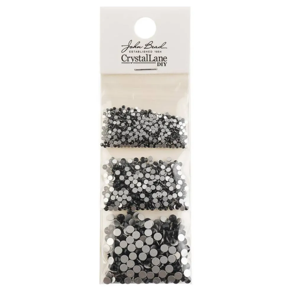 Crystal Lane DIY Assorted Glass Round Flatback Rhinestones Combo