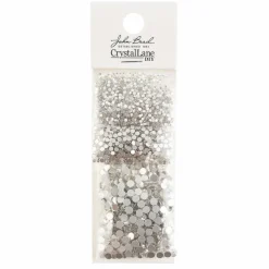 Crystal Lane DIY Assorted Glass Round Flatback Rhinestones Combo
