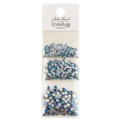 Crystal Lane DIY Assorted Glass Round Flatback Rhinestones Combo