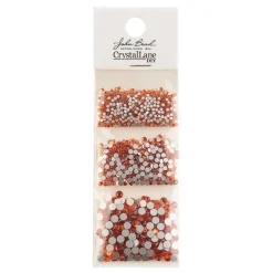 Crystal Lane DIY Assorted Glass Round Flatback Rhinestones Combo
