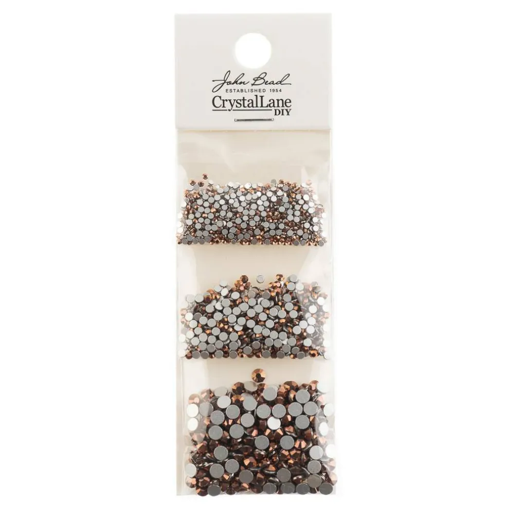 Crystal Lane DIY Assorted Glass Round Flatback Rhinestones Combo
