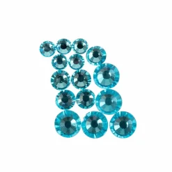 Crystal Lane DIY Assorted Round Glass Flatback Rhinestones Combo