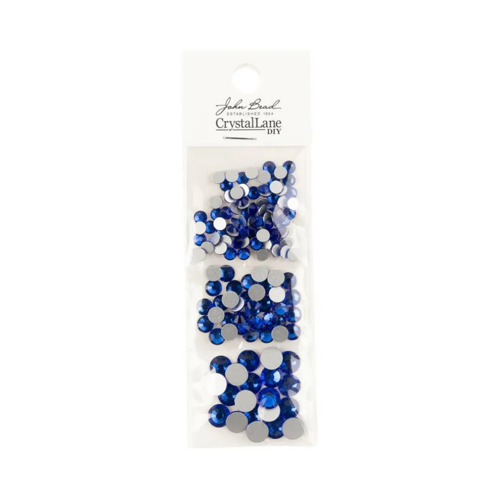 Crystal Lane DIY Assorted Round Glass Flatback Rhinestones Combo