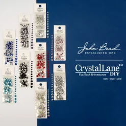 Crystal Lane DIY Assorted Round Glass Flatback Rhinestones Combo