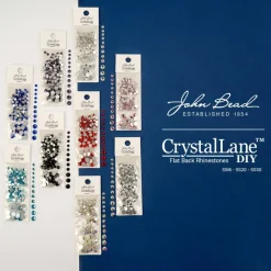 Crystal Lane DIY Assorted Round Glass Flatback Rhinestones Combo