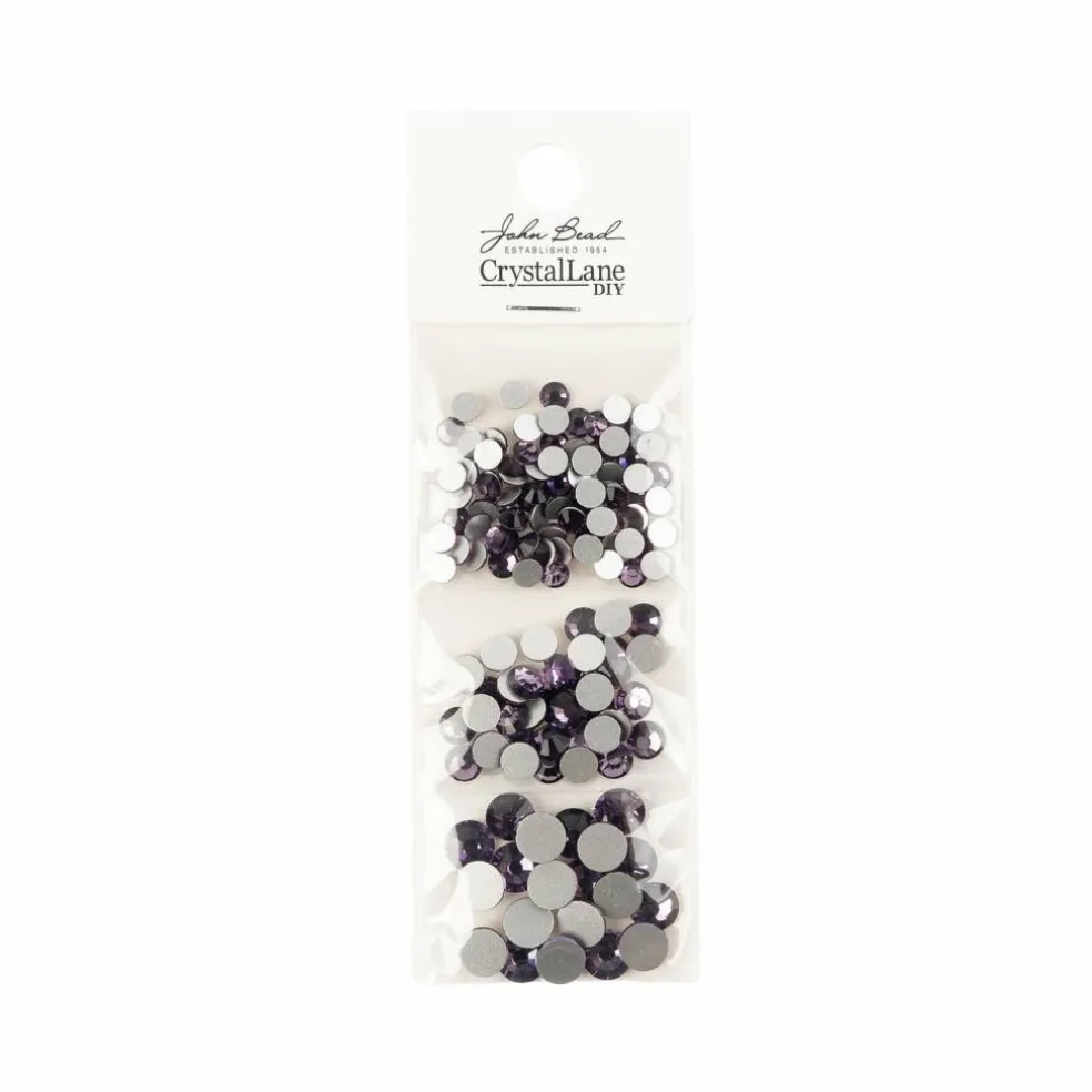 Crystal Lane DIY Assorted Round Glass Flatback Rhinestones Combo