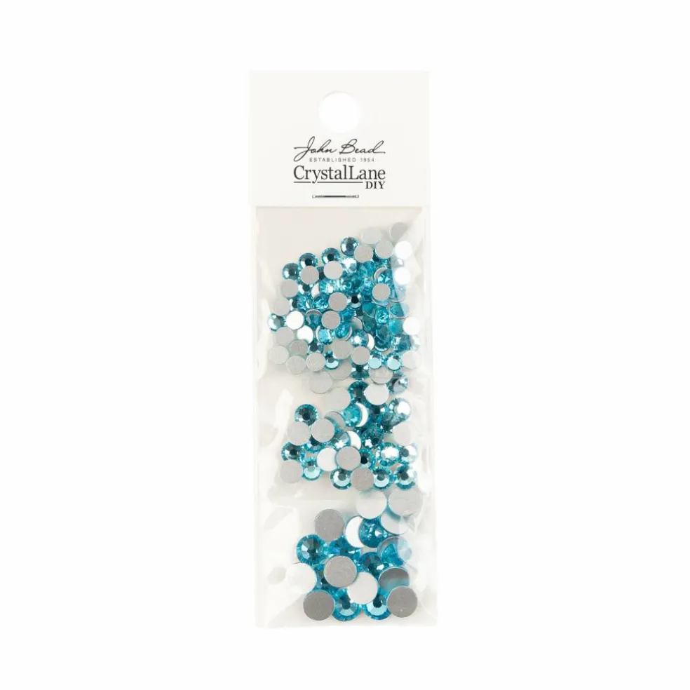 Crystal Lane DIY Assorted Round Glass Flatback Rhinestones Combo