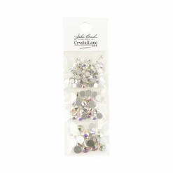 Crystal Lane DIY Assorted Round Glass Flatback Rhinestones Combo