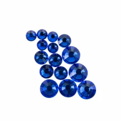 Crystal Lane DIY Assorted Round Glass Flatback Rhinestones Combo