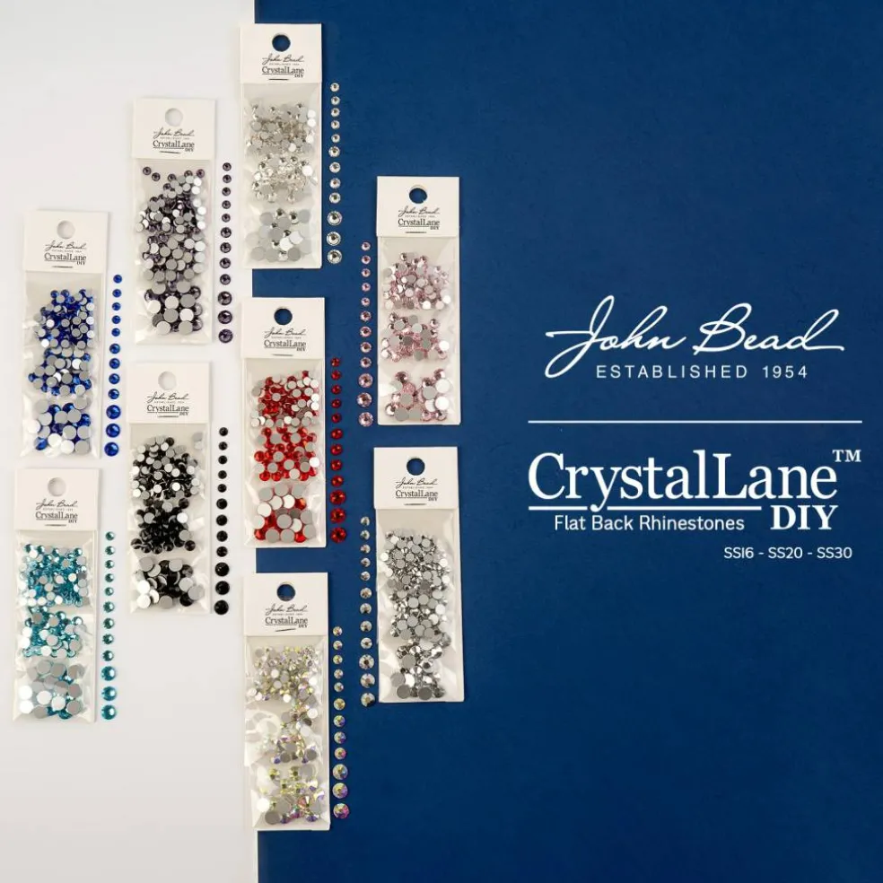 Crystal Lane DIY Assorted Round Glass Flatback Rhinestones Combo